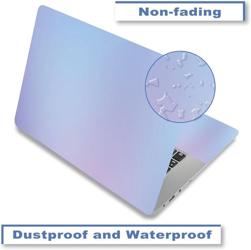 ARTSO 11.6 13 13.3 14 15 15.6 inches Laptop Skin Sticker Decal Reusable Protector Cover Case, Personalized Laptop Notebook Netbook Art Decorative Stickers, Purple Blue - Image 3